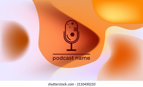 PODCAST ABSTRACT COLORFUL GRADIENT DESIGN BACKGROUND VECTOR. GOOD FOR COVER DESIGN, BANNER, WEB,SOCIAL MEDIA