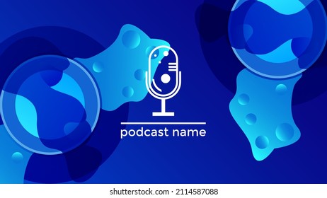 PODCAST ABSTRACT COLORFUL GRADIENT DESIGN BACKGROUND VECTOR. GOOD FOR COVER DESIGN, BANNER, WEB,SOCIAL MEDIA