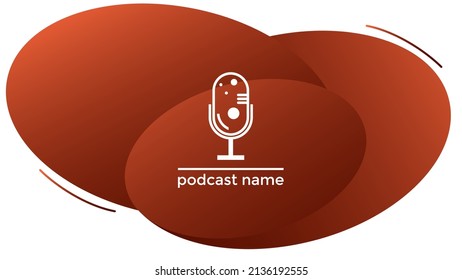 PODCAST ABSTRACT COLORFUL GRADIENT DESIGN BACKGROUND VECTOR. GOOD FOR COVER DESIGN, BANNER, WEB,SOCIAL MEDIA