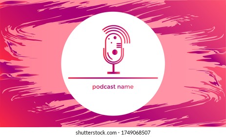 PODCAST ABSTRACT COLORFUL GRADIENT LIQUID BACKGROUND VECTOR. COVER DESIGN 