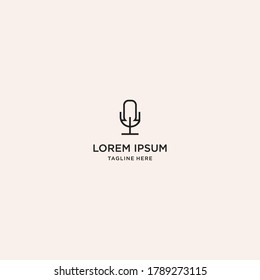 Podcast Diseño de la plantilla del logotipo abstracto en la ilustración del vector 