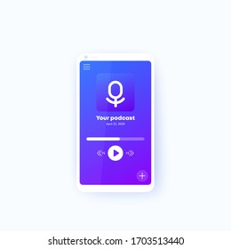 Podcast App In Phone Mobile Ui Design