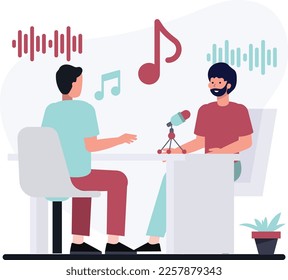 Conceptos de creador de contenido de audio para podcast 