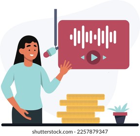 Podcast Audio Content Creater concepts 