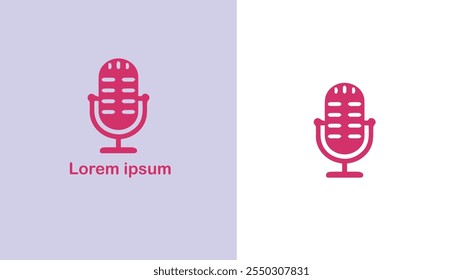 Podcast Audio show Digital broadcast Webcast unique logo design illustration