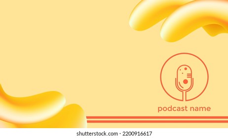 PODCAST BACKGROUND COLORFUL GRADIENT WITH COPY PASTE AREA DESIGN VECTOR. GOOD FOR COVER DESIGN, BANNER, WEB,SOCIAL MEDIA