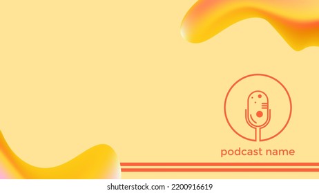 PODCAST BACKGROUND COLORFUL GRADIENT WITH COPY PASTE AREA DESIGN VECTOR. GOOD FOR COVER DESIGN, BANNER, WEB,SOCIAL MEDIA