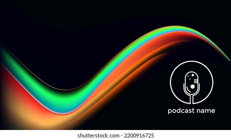 PODCAST BACKGROUND COLORFUL GRADIENT WITH COPY PASTE AREA DESIGN VECTOR. GOOD FOR COVER DESIGN, BANNER, WEB,SOCIAL MEDIA