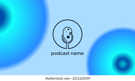PODCAST BACKGROUND COLORIDO GRADIENTE CON VECTOR DE DISEÑO DE ÁREA DE COPIA PASTE. BUENO PARA EL DISEÑO DE CUBIERTA, BANNER, WEB, MEDIOS SOCIALES