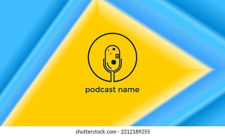 PODCAST BACKGROUND COLORFUL GRADIENT WITH COPY PASTE AREA DESIGN VECTOR. GOOD FOR COVER DESIGN, BANNER, WEB,SOCIAL MEDIA