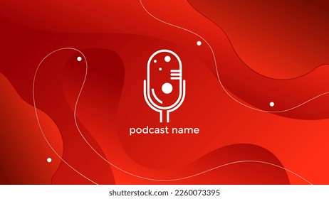 PODCAST BACKGROUND COLORFUL GRADIENT WITH COPY PASTE AREA DESIGN VECTOR. GOOD FOR COVER DESIGN, BANNER, WEB,SOCIAL MEDIA