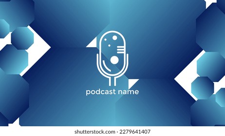 PODCAST BACKGROUND COLORFUL GRADIENT WITH COPY PASTE AREA DESIGN VECTOR. GOOD FOR COVER DESIGN, BANNER, WEB,SOCIAL MEDIA
