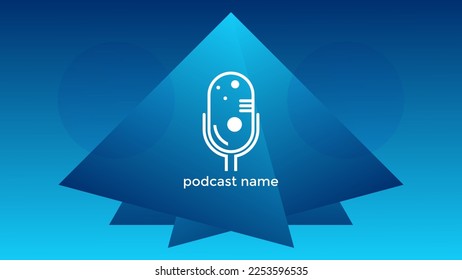 PODCAST BACKGROUND COLORFUL GRADIENT DESIGN VECTOR. GOOD FOR COVER DESIGN, BANNER, WEB,SOCIAL MEDIA