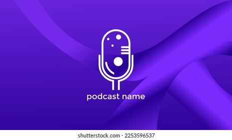 PODCAST BACKGROUND COLORIDO VECTOR DE DISEÑO GRADIENTE. BUENO PARA EL DISEÑO DE CUBIERTA, BANNER, WEB, MEDIOS SOCIALES