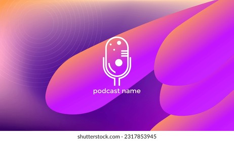 PODCAST BACKGROUND COLORIDO GRADIENT MESH COLOR SIMPLE DISEÑO DE PLANTILLAS. BUENO PARA EL DISEÑO DE CUBIERTA, BANNER, WEB, MEDIOS SOCIALES