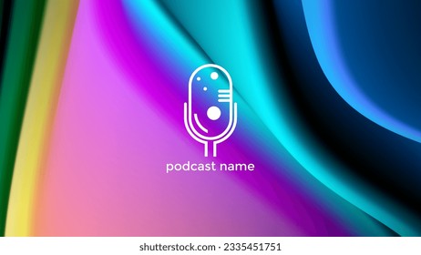 PODCAST BACKGROUND COLORIDO GRADIENT MESH COLOR SIMPLE DISEÑO DE PLANTILLAS. BUENO PARA EL DISEÑO DE CUBIERTA, BANNER, WEB, MEDIOS SOCIALES