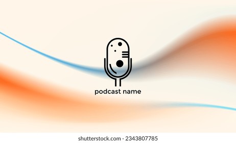 PODCAST BACKGROUND COLORFUL GRADIENT MESH COLOR SIMPLE TEMPLATE DESIGN VECTOR. GOOD FOR COVER DESIGN, BANNER, WEB,SOCIAL MEDIA