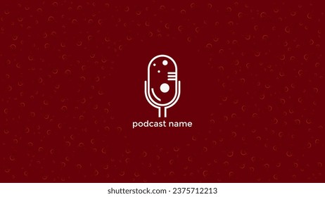 PODCAST BACKGROUND COLORIDO CON EL VECTOR DE DISEÑO DE PLANTILLAS SIMPLE DE COLOR ROJO GRADIENTE. BUENO PARA EL DISEÑO DE CUBIERTA, BANNER, WEB, MEDIOS SOCIALES