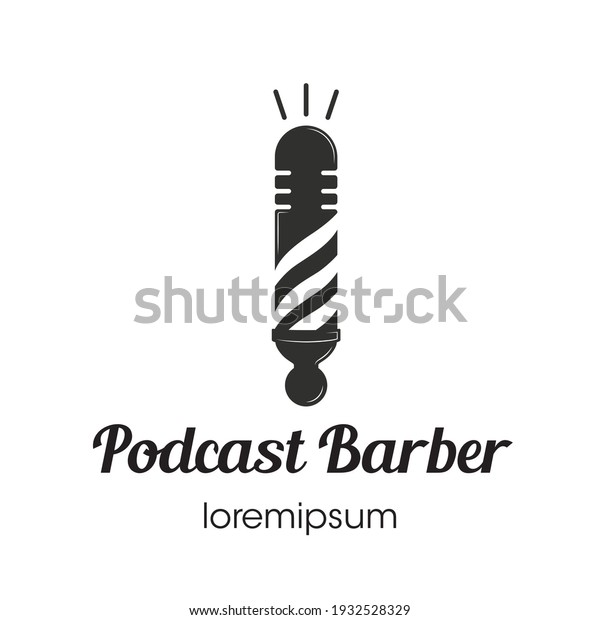 Podcast Barber logo\
or symbol template\
design