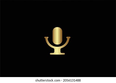 PODCAST Basic and elegant minimal artistic design in initial based Icon logo-vector