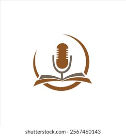 Podcast book vector logo design.eps
