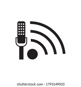 Podcast branding logo vector template