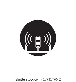 Plantilla vectorial de logotipo de marca de podcast