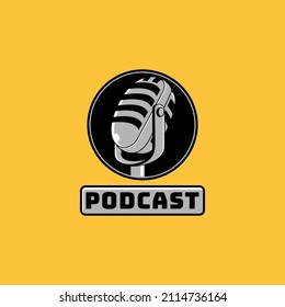 podcast broadcast logo. vector illustration for logo or icon
