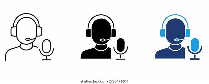 Podcast and Broadcasting icon collections.