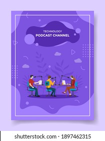 podcast business channel for template of banners, flyer, books cover, magazine