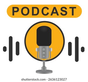 Podcast-Symbol. Vektorgrafik	