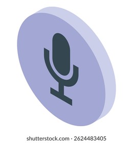 Podcast button symbolizes online audio content creation, listening, and distribution