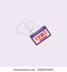 Podcast Cassette Tape Illustration for design needs, Landing Pages, Animation, Apps, Presentations, Content Creator and other Promotions