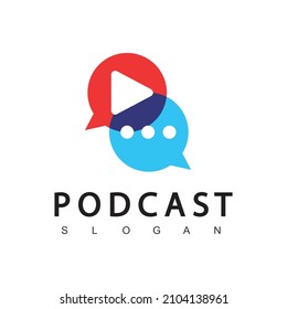 Podcast Channel Or Radio Logo Design Template
