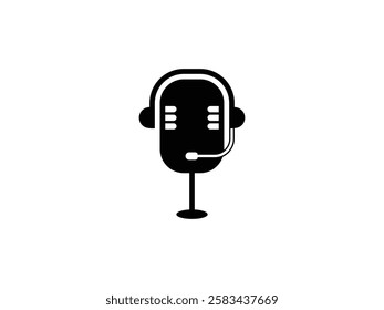 Podcast channel symbol design vector illustration isolated on transparent background