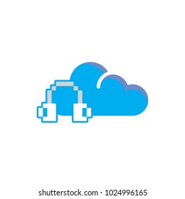 Podcast Cloud Logo Icon Design