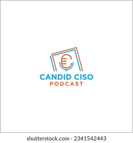 Podcast for concept design. Vector symbol, badge, logo ilustration