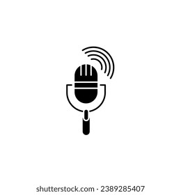 Icono de línea de concepto de podcast. Ilustración de elemento simple. Diseño de símbolos de esquema de concepto de podcast.