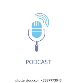 Podcast concept line icon. Simple element illustration. Podcast concept outline symbol design.