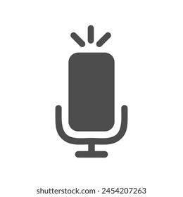 Podcast concept vector icon. Microphone, voice, recording logo.