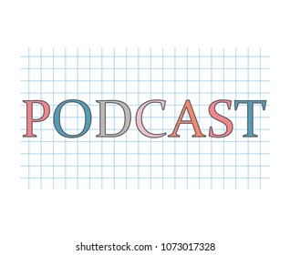 podcast concept- vector illustration