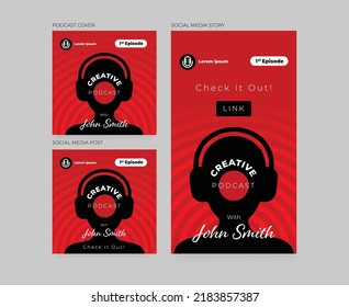 podcast cover and social media promotion design