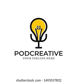 Podcast Creative Logo Design Template Inspiration - Vector
