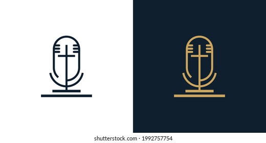 Podcast creators logo design concept