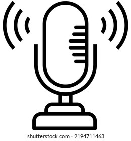 podcast day icon pack made in otline style