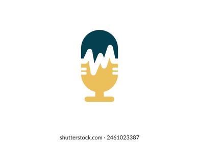 diseño de podcast con concepto simple