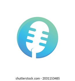 podcast design or simple microphone logo