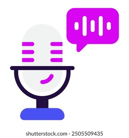 Podcast digital marketing icon illustration