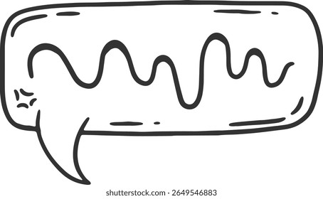 Podcast Doodle Element. Isolated on White Background. Vector Sketch