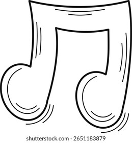 Símbolo de Doodle Podcast. Ilustração de vetor plano em plano de fundo branco
